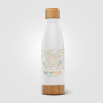 Ibiza Bamboo - Bouteille double paroi en acier inoxydable personnalisée - 650 ml – Image 3