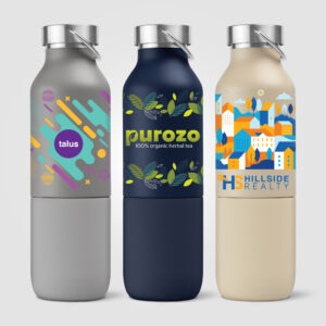 Freya Duo - Bouteille 2-en-1 en acier inoxydable recyclé avec gobelet intégré