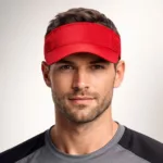 Visière en polyester respirante avec fermeture velcro ajustable