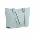 Grand sac shopping / plage en velours côtelé zippé avec poches – Image 2