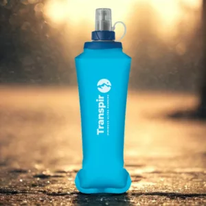 Bouteille d’eau pliable 500 ml en TPU avec valve à pincer
