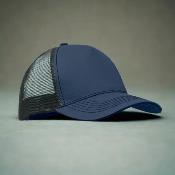 Casquette trucker 5 panneaux coton et maille polyester – Image 1