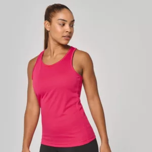 Débardeur femme sport en polyester léger à séchage rapide