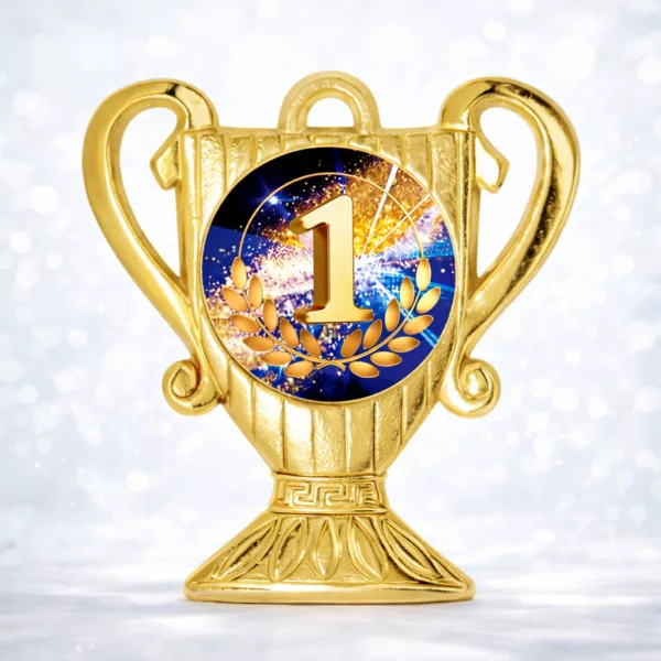 Médaille 50 mm en forme de trophée – Image 1