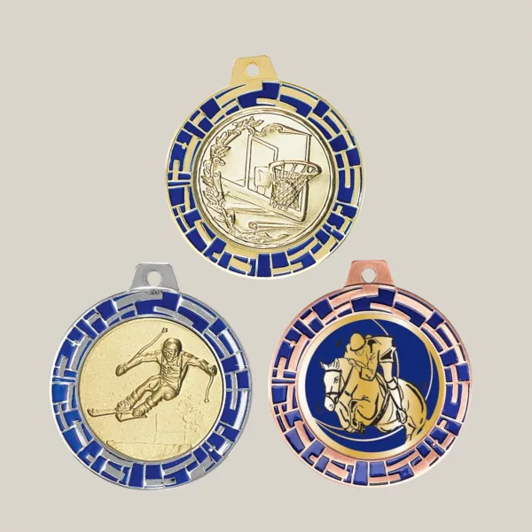ref 039 Médaille sportive 70 mm avec emplacement pastille – Image 1