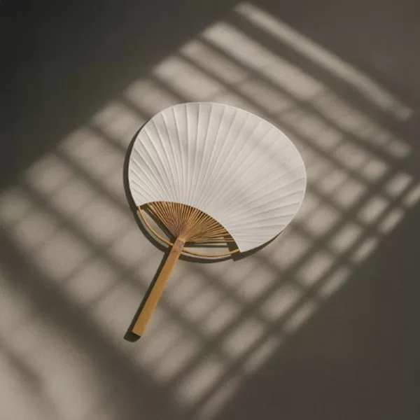 Éventail en bambou et papier personnalisable – Image 2