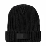 Bonnet en maille côtelée avec étiquette personnalisable – Image 2