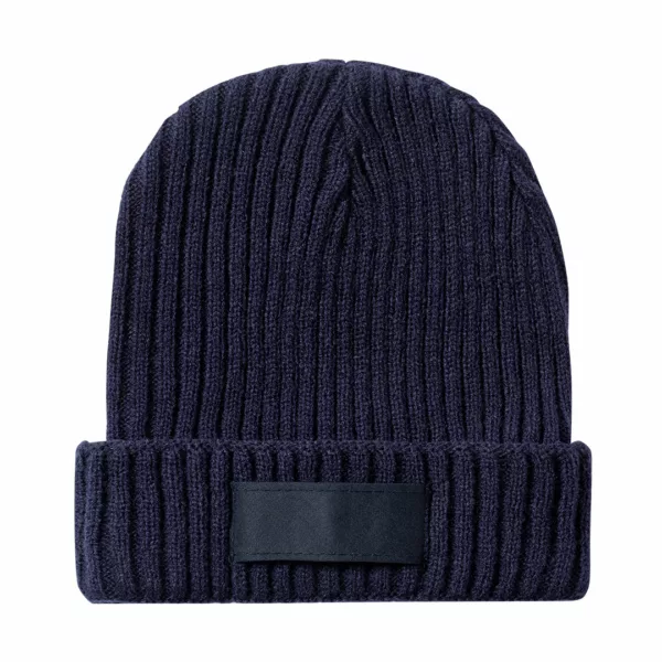 Bonnet en maille côtelée avec étiquette personnalisable – Image 3