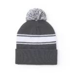 Bonnet à pompon bicolore en acrylique – Doux, chaud et personnalisable – Image 5