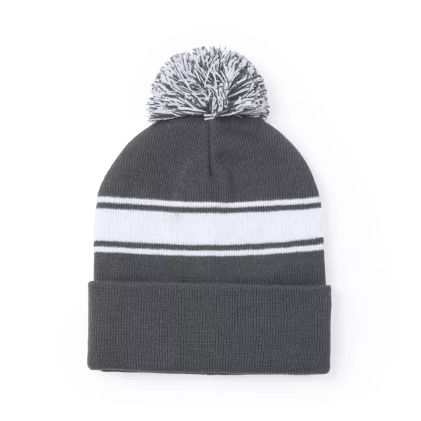 Bonnet à pompon bicolore en acrylique – Doux, chaud et personnalisable – Image 5
