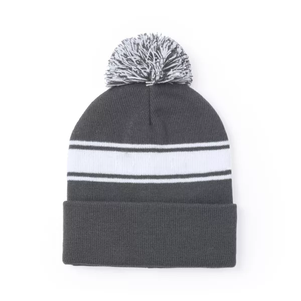 Bonnet à pompon bicolore en acrylique – Doux, chaud et personnalisable – Image 6